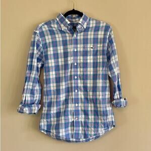 Vineyard Vines Classic Fit Tucker Shirt XS Blue Pink Plaid Button Down